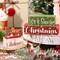 4 Pcs Christmas Sled Table Decor Wooden Block Sign Christmas Tiered Tray Decor Believe Let It Snow Christmas Wood Decor Christmas Centerpieces Farmhouse Wooden Block for Christmas Home